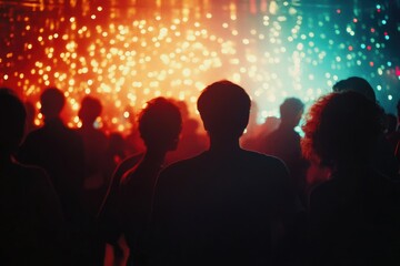 Vibrant Nightlife with People Dancing and Enjoying the Scene