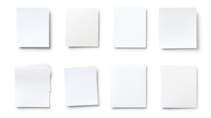 Blank Paper Mockup: White Paper Sheets for Design Templates