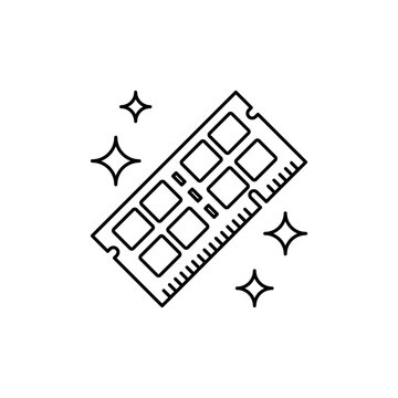 black ram memory module icon clip art preview