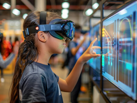 Students exploring cutting-edge educational innovations, like interactive AR lessons, enhancing their understanding of complex topics