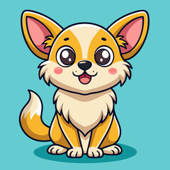 Cute dog vector illustration 