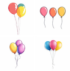 Balloons isolated on white green balloons balloons sky balloons blue balloons confetti hot air
