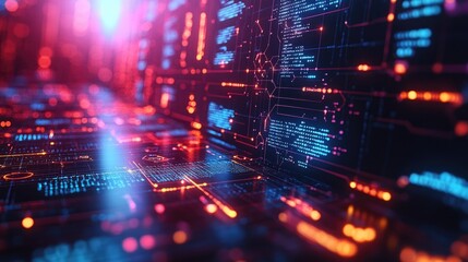 Neon Lights, Circuitry, Abstract Background, Digital Art, Technology, Abstract Design, Futuristic, High Tech, Tech, Science Fiction, Neon Glow, Technology Design, 