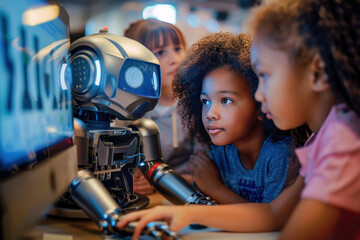 Teachers using AI-driven platforms to manage student data, track progress, and adapt lessons to individual learning styles