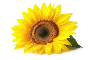 Fototapeta premium Bright Yellow Sunflower on Clean Background