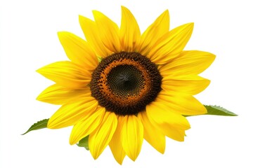 Fototapeta premium Bright Yellow Sunflower with Clean Background