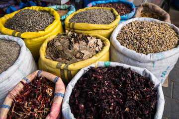 Souk in the City Essaouira in Morocco, Africa.