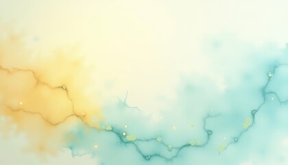 Soft hues of blue and gold blend seamlessly, forming flowing patterns that evoke a sense of calm and inspiration, inviting the viewer to explore creativity