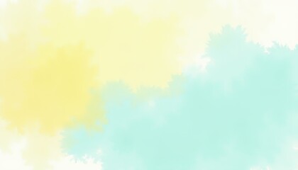 Fototapeta premium Soft pastel hues of yellow and blue swirl together, evoking a tranquil and dreamy ambiance, perfect for artistic inspiration or modern design backdrops