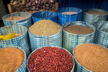 Souk in the City Essaouira in Morocco, Africa.