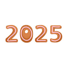 Christmas 2025 Numbers Decorated Gingerbread Cookies with Icing