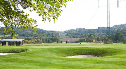 Golf course in the countryside 
