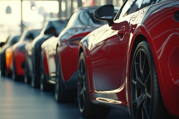 Sleek Cars in Showroom Setting