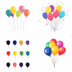 Balloons isolated on white green balloons balloons sky balloons blue balloons confetti hot air