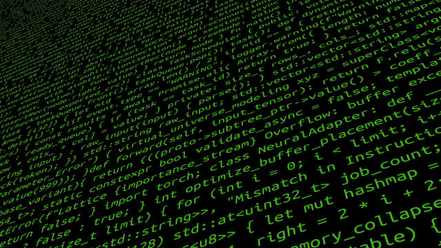 Conceptual java code of web page or javascript programming concept. Simulation of abstract software computer programming code.