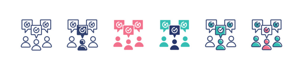 Obraz premium employee candidate recruitment multiple choice icon set business job interview human resource potential skill hiring signs illustration