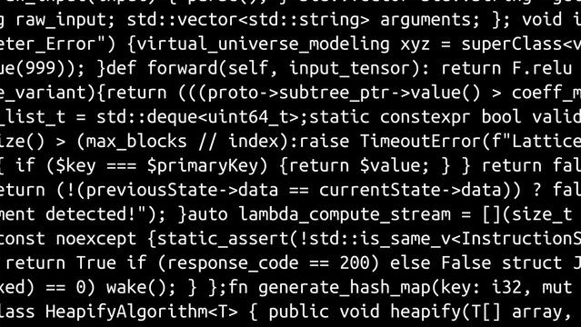 Conceptual java code of web page or javascript programming concept. Simulation of abstract software computer programming code.