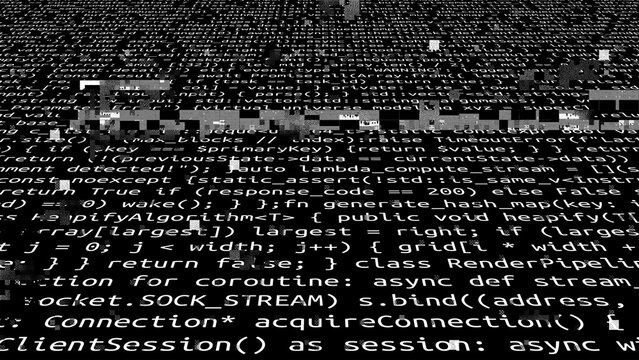 Conceptual java code of web page or javascript programming concept. Simulation of abstract software computer programming code.