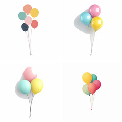 Balloons isolated on white green balloons balloons sky balloons blue balloons confetti hot air