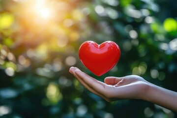 Heart Offered in Hand Symbolizing Love and Care
