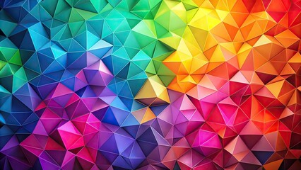 Obraz premium Colorful abstract background with blurred triangles creating depth of field