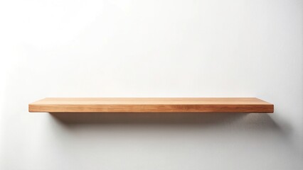 Simple white wooden shelf sideboard on a clean background