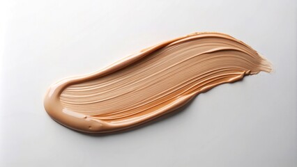 smear of foundation on a blank background