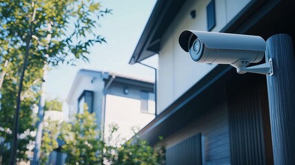 Obraz premium 監視カメラを設置した日本の家