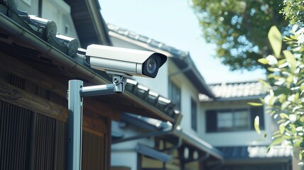 Fototapeta premium 監視カメラを設置した日本の家