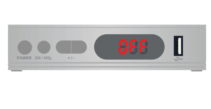 Television home decoder. vector illustration