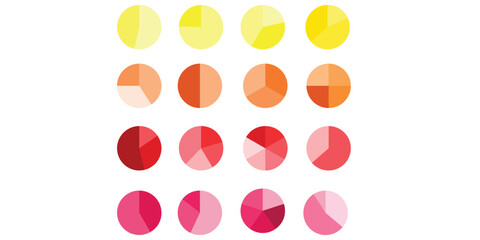 pie chart set, colorful diagram collection, vector illustration of infographic, ui, websites, and business