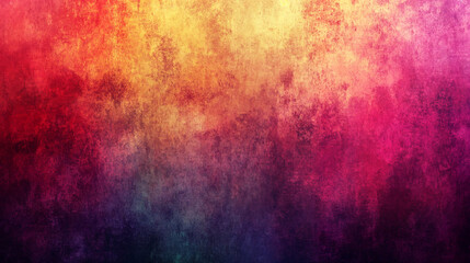 Fototapeta premium An abstract textured painting with vibrant gradients of red, orange, yellow, blue, and purple blending into a vivid and colorful background.