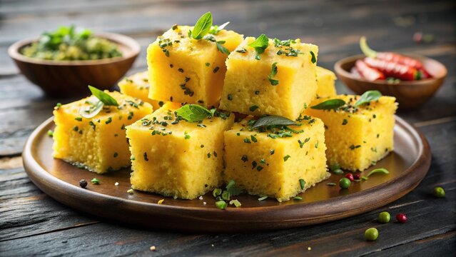 Delight in the light and spongy goodness of Khaman Dhokla, a true culinary gem