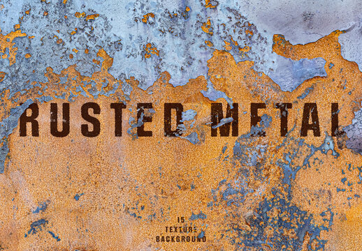 15 Rusted Metal Oxidized Iron Texture Background