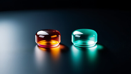 gel capsules carefully cut two separate pieces medical use