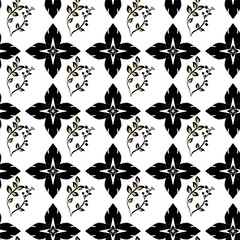 black and white seamless pattern
