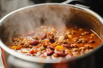 frying pan with meat