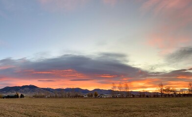 sunset in the mountains