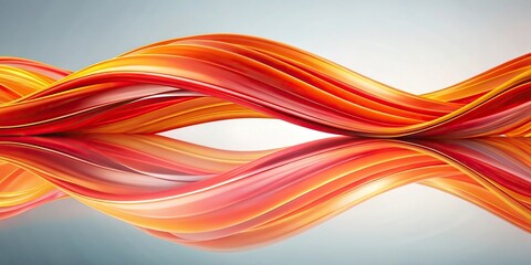Colorful abstract wavy pattern with orange and red elements