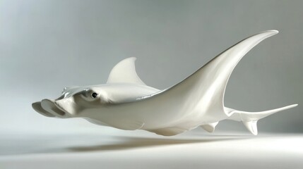 Obraz premium White Manta Ray Sculpture