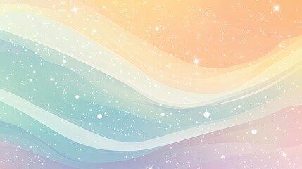 A minimalist galaxy background with gentle curves and pastel gradients of mint, peach, and lavender, offering a polished and soothing design.
