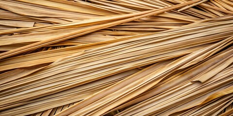 texture background of dry palm leaves or straw on wall