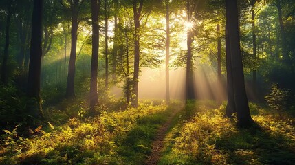 Fototapeta premium morning in the forest 