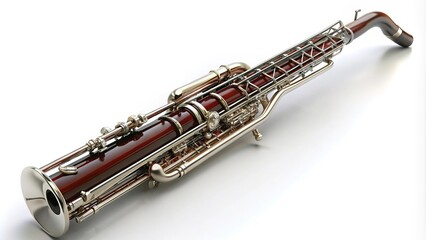 Obraz premium depth of field image of contra bassoon instrument isolated on white background