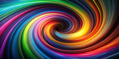 Obraz premium Colorful animated swirl fading to black