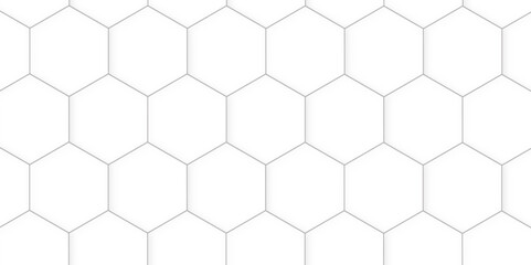 3d hexagonal structure futuristic white background and embossed hexagon abstract with hexagon background. honeycomb hexagonal background. Hexagon shape, white, shiny black line. hexagon pattern shape.