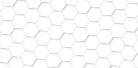 Fototapeta premium 3d hexagonal structure futuristic white background and embossed hexagon abstract with hexagon background. honeycomb hexagonal background. Hexagon shape, white, shiny black. hexagon pattern shape.