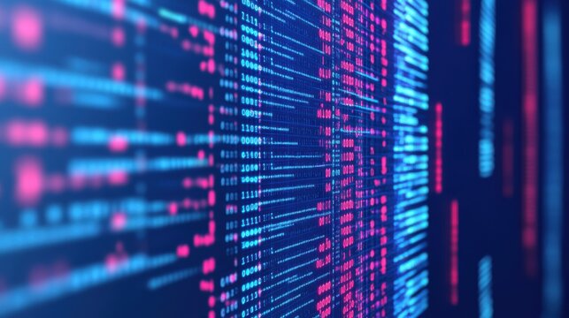 Colorful Abstract Digital Data Background