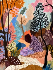 tree in autumn，Oil Painting