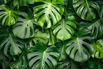 A close up of a bunch of green leaves